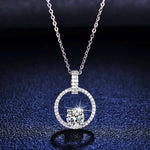 Load image into Gallery viewer, Round Moissanite Necklace