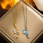 Load image into Gallery viewer, Moon Splash Star River Necklace