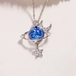 Load image into Gallery viewer, Star Moon Pendant Necklace