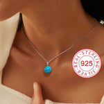 Load image into Gallery viewer, Silver Turquoise Necklace