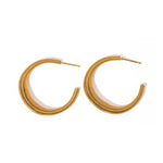 Load image into Gallery viewer, Golden Spiral Hoops