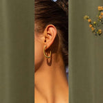 Load image into Gallery viewer, Golden Spiral Hoops