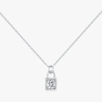 Load image into Gallery viewer, Lock Moissanite Necklace