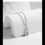Load image into Gallery viewer, Lock Moissanite Necklace