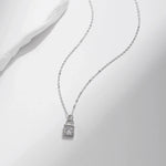 Load image into Gallery viewer, Lock Moissanite Necklace