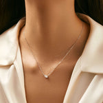 Load image into Gallery viewer, Oval Zircon Pendant Necklace