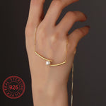 Load image into Gallery viewer, Pearl Gold Necklace