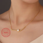 Load image into Gallery viewer, Pearl Gold Necklace