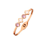 Load image into Gallery viewer, Blush Clover Bangle