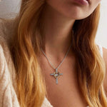 Load image into Gallery viewer, Heart Cross Necklace