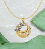 Load image into Gallery viewer, Crescent Bloom Necklace