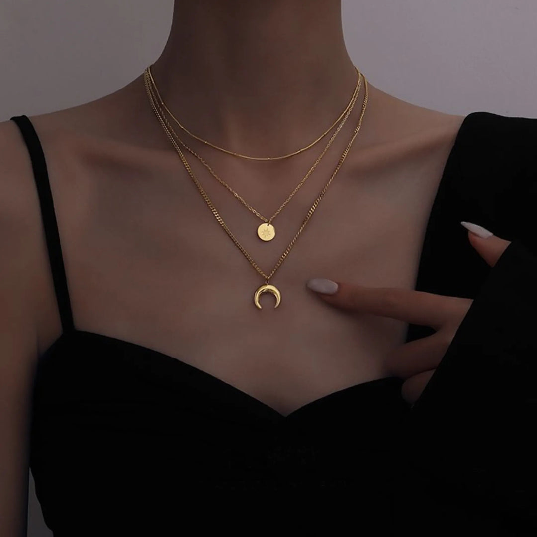 Moon Chain Pendant Necklace