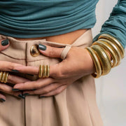 Retro Roman Style Circle Bangle