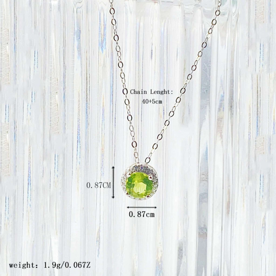 Circle Olivine Necklace