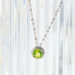 Load image into Gallery viewer, Circle Olivine Necklace
