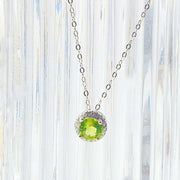 Circle Olivine Necklace