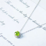 Load image into Gallery viewer, Circle Olivine Necklace
