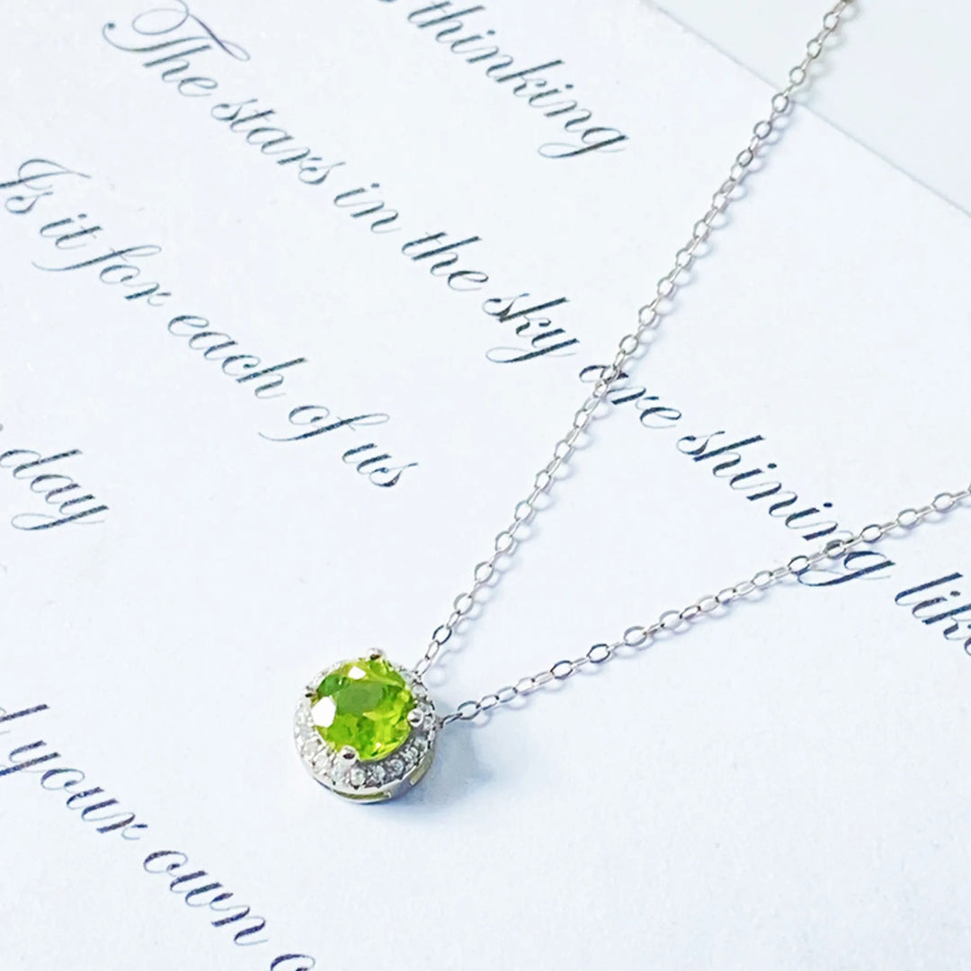 Circle Olivine Necklace