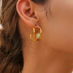 Load image into Gallery viewer, Rainbow Gem Hoops
