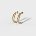 Load and play video in Gallery viewer, Golden Wave Earrings
